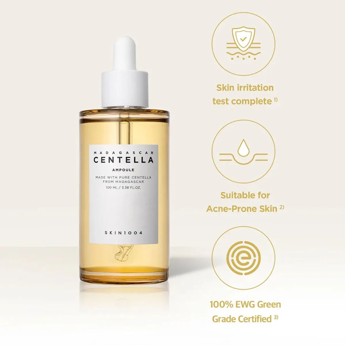 SKIN1004 Madagascar Centella Ampoule, Deep Hydrating & Moisturizing, Daily Soothing Skincare, Korean Cosmetics, Korean Skincare