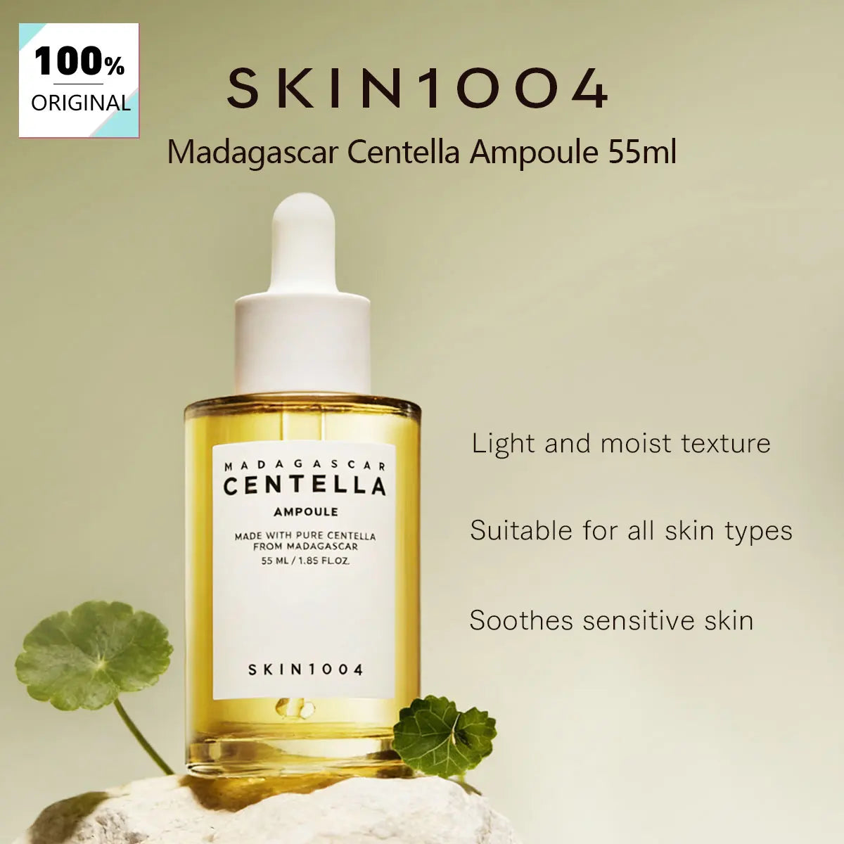 SKIN1004 Madagascar Centella Ampoule, Deep Hydrating & Moisturizing, Daily Soothing Skincare, Korean Cosmetics, Korean Skincare