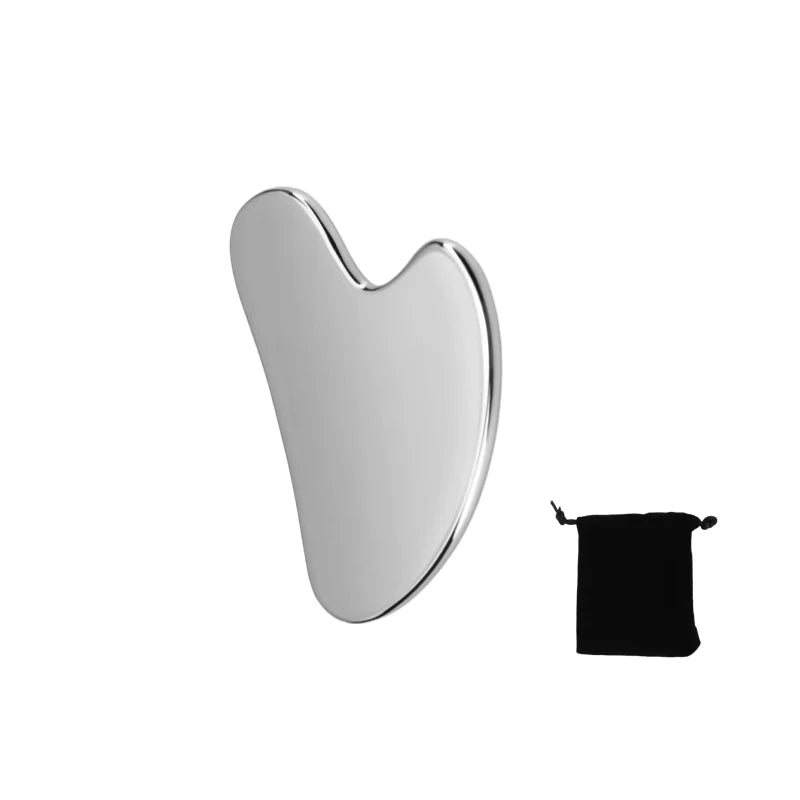 Stainless Steel Gua Sha Scraping Massage Roller - Facial & Body Beauty Tool for Skin Care, Lymphatic Drainage, Anti-Aging